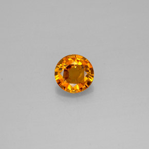 Clinohumite naturale arancione da 0,57 ct, taglio rotondo, SI