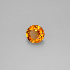 Clinohumite naturale arancione da 0,57 ct, taglio rotondo, SI