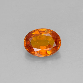 Clinohumite naturale arancione da 1,36 ct, taglio ovale, SI