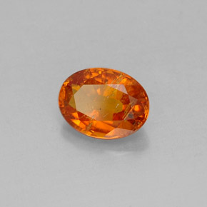 Clinohumite naturale arancione da 1,36 ct, taglio ovale, SI