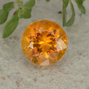 Clinohumite naturale arancione da 1,07 ct, taglio rotondo, VS-SI