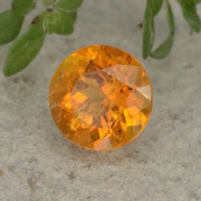 Clinohumite naturale arancione da 1,07 ct, taglio rotondo, VS-SI