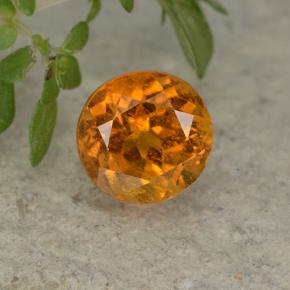 Clinohumite naturale arancione da 1,19 ct, taglio rotondo, VS-SI