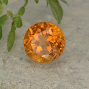Clinohumite naturale arancione da 1,19 ct, taglio rotondo, VS-SI
