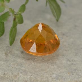 Clinohumite naturale arancione da 1,19 ct, taglio rotondo, VS-SI