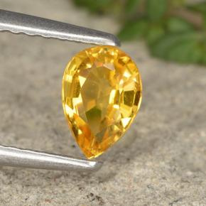 Clinohumite giallo dorato naturale da 0,58 ct, taglio a pera, VS-SI