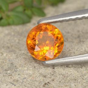 Clinohumite naturale arancione da 0,49 ct, taglio rotondo, VS-SI