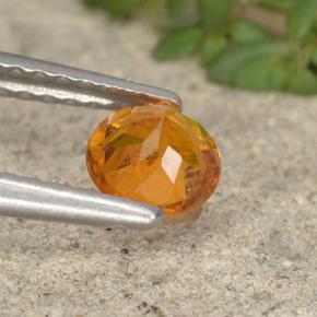 Clinohumite naturale arancione da 0,49 ct, taglio rotondo, VS-SI