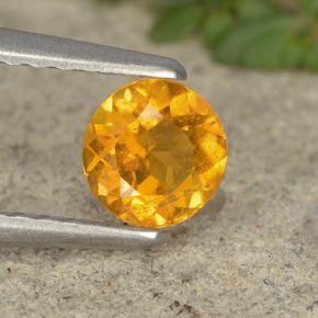 Clinohumite naturale giallo da 0,42 ct, taglio rotondo, VS-SI