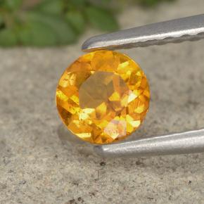 Clinohumite naturale giallo da 0,42 ct, taglio rotondo, VS-SI