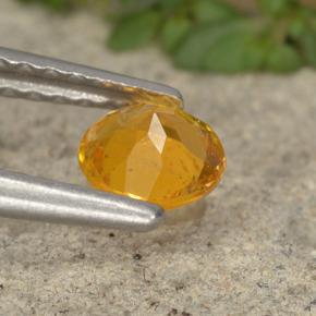 Clinohumite naturale giallo da 0,42 ct, taglio rotondo, VS-SI