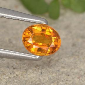 Clinohumite naturale arancione da 0,33 ct, taglio ovale, VS-SI
