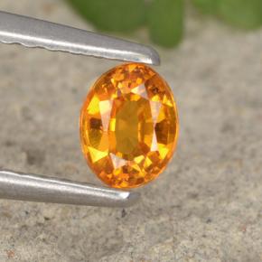 Clinohumite naturale arancione da 0,33 ct, taglio ovale, VS-SI