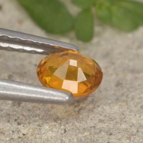 Clinohumite naturale arancione da 0,33 ct, taglio ovale, VS-SI