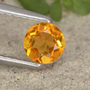 Clinohumite naturale arancione da 0,34 ct, taglio rotondo, VS-SI