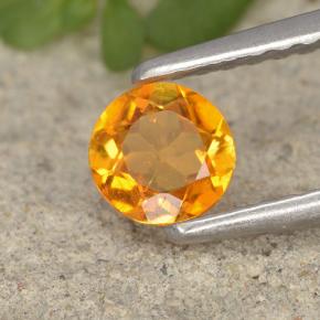 Clinohumite naturale arancione da 0,34 ct, taglio rotondo, VS-SI