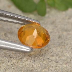 Clinohumite naturale arancione da 0,34 ct, taglio rotondo, VS-SI