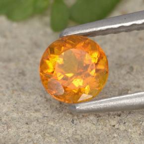Clinoumite Giallo-arancione naturale da 0.45 ct, Taglio rotondo, VS-SI
