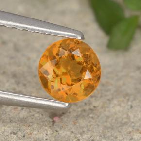 Clinohumite naturale arancione da 0,46 ct, taglio rotondo, VS-SI
