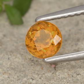 Clinohumite naturale arancione da 0,46 ct, taglio rotondo, VS-SI