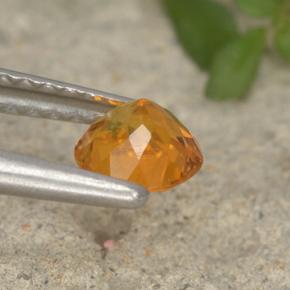Clinohumite naturale arancione da 0,46 ct, taglio rotondo, VS-SI