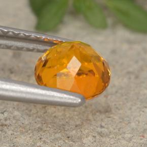 Clinohumite naturale arancione da 0,94 ct, taglio rotondo, VS-SI