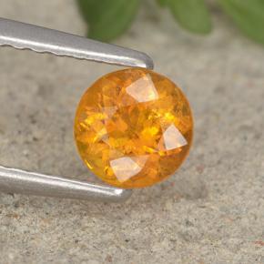 Clinoumite Giallo-arancione naturale da 0.46 ct, Taglio rotondo, VS-SI