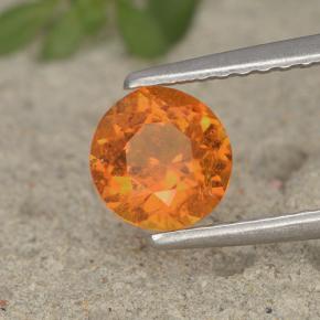 Clinohumite naturale arancione da 0,93 ct, taglio rotondo, VS-SI