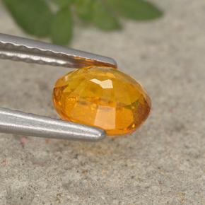 Clinohumite naturale arancione da 0,91 ct, taglio ovale, VS-SI
