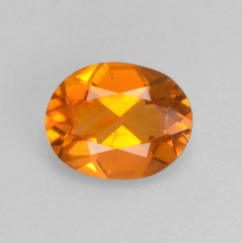 Clinohumite naturale arancione da 0,52 ct, taglio ovale, VS-SI