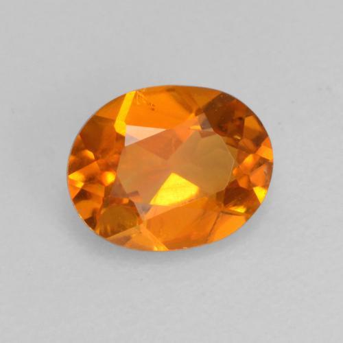 Clinohumite naturale arancione da 0,52 ct, taglio ovale, VS-SI