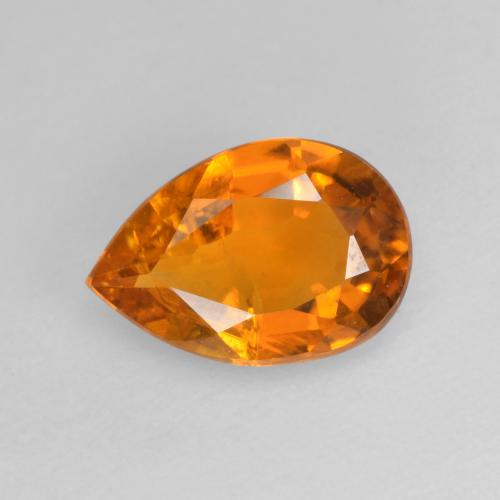 Clinoumite Arancio Medio naturale da 1.52 ct, Forma a pera, SI
