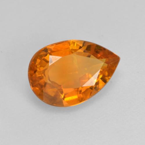 Clinoumite Arancio Medio naturale da 1.52 ct, Forma a pera, SI