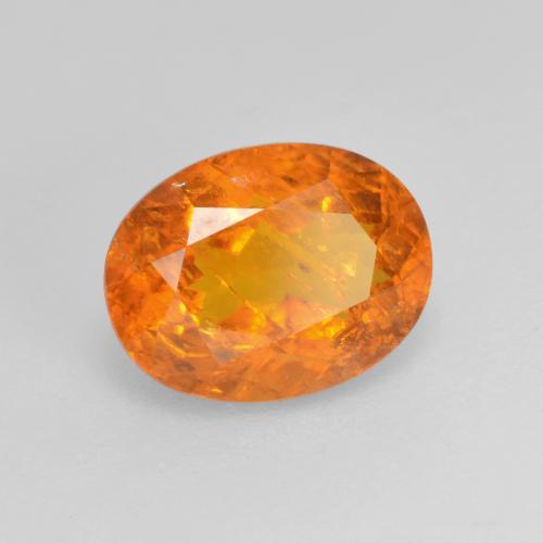 Clinoumite Arancione Ambra naturale da 1.66 ct, Taglio ovale, SI-I1