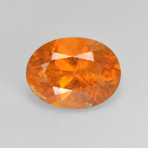 Clinoumite Arancione Ambra naturale da 1.33 ct, Taglio ovale, SI-I1