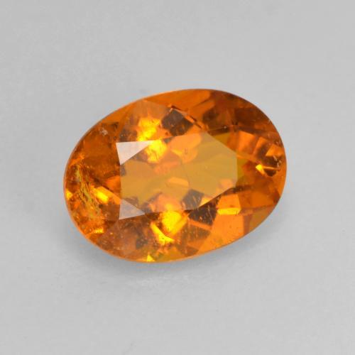Clinohumite naturale arancione da 0,82 ct, taglio ovale, SI