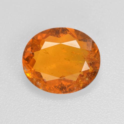 Clinohumite naturale arancione da 1,45 ct, taglio ovale, SI
