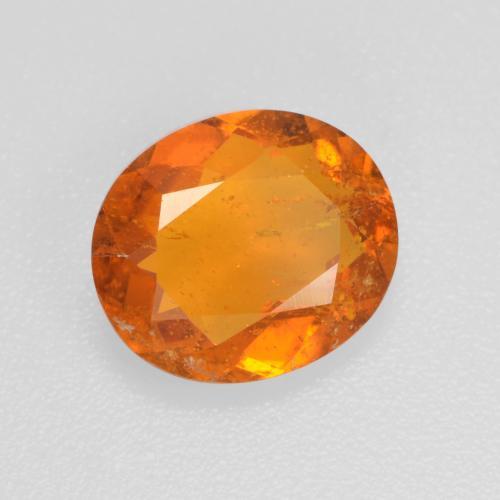 Clinohumite naturale arancione da 1,45 ct, taglio ovale, SI