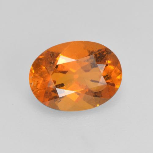 Clinohumite naturale arancione da 1,21 ct, taglio ovale, SI