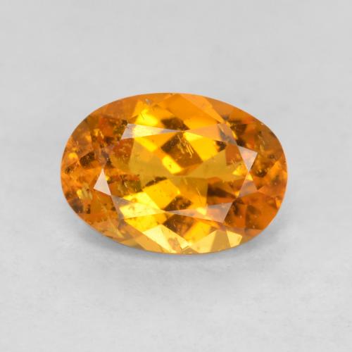 Clinohumite naturale arancione da 0,85 ct, taglio ovale, SI-I1