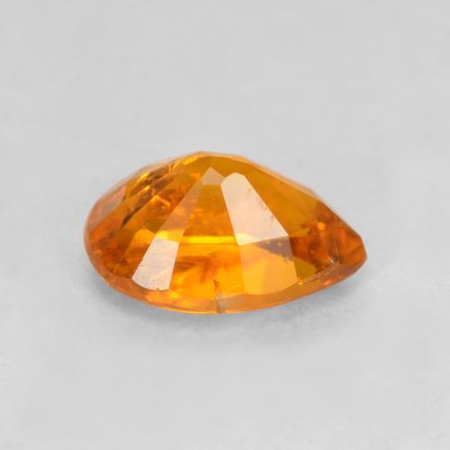 Clinohumite naturale arancione da 0,71 ct, taglio a pera, SI-I1