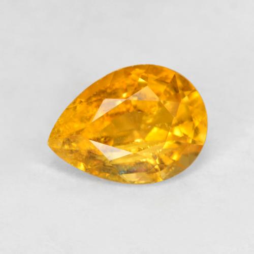 Clinoumite Arancio Medio naturale da 0.83 ct, Forma a pera, SI-I1