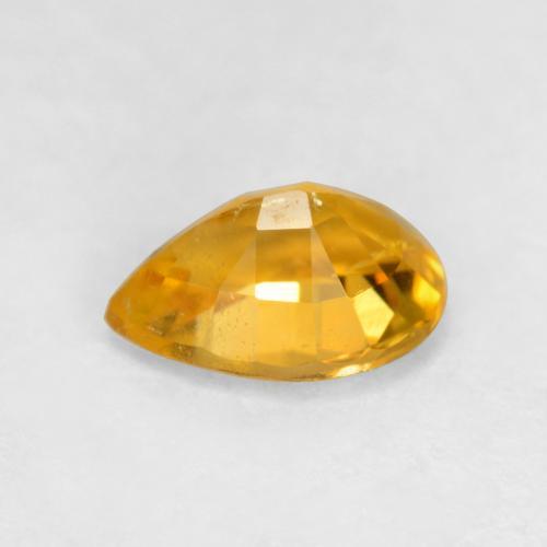 Clinoumite Arancio Medio naturale da 0.83 ct, Forma a pera, SI-I1