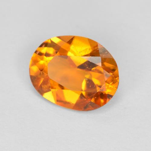 Clinohumite naturale arancione da 0,68 ct, taglio ovale, SI
