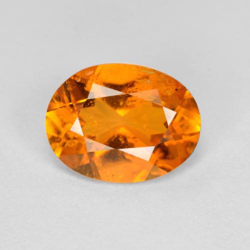 Clinohumite arancio medio naturale da 1,18 ct, taglio ovale, SI-I1