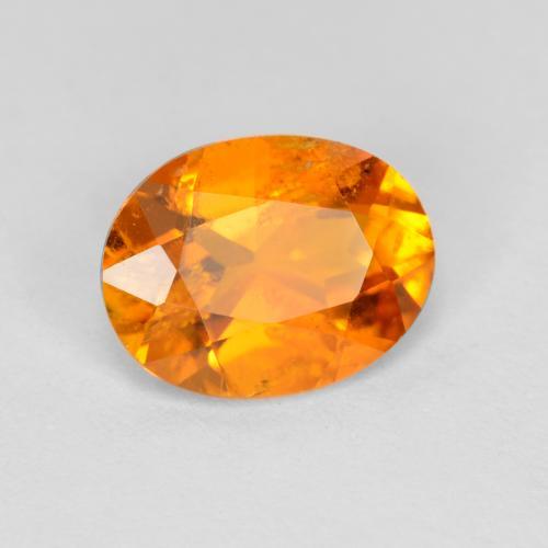 Clinohumite arancio medio naturale da 1,18 ct, taglio ovale, SI-I1