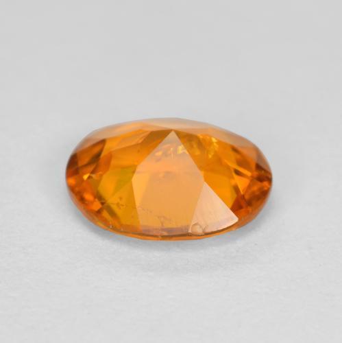 Clinohumite naturale arancione da 0,54 ct, taglio ovale, SI