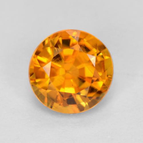 Clinohumite naturale arancione da 0,48 ct, taglio rotondo, VS