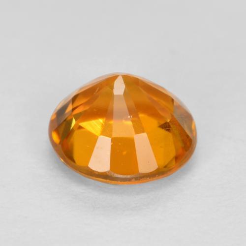 Clinohumite naturale arancione da 0,48 ct, taglio rotondo, VS