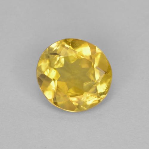 Clinohumite naturale giallo da 0,57 ct, taglio rotondo, VS-SI